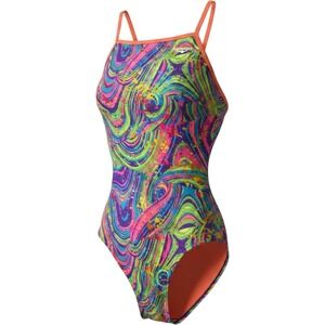 The Finals Radical Foil Flutterback Swimsuit Multi Color Psychedelic XS 32 NWT